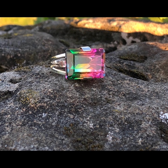 SOLD Watermelon Tourmaline Ring - Picture 2 of 8